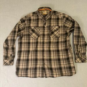 5.11 Tactical Button-Up Shirt Long Sleeves Plaid White Gray Black Mens Size XL
